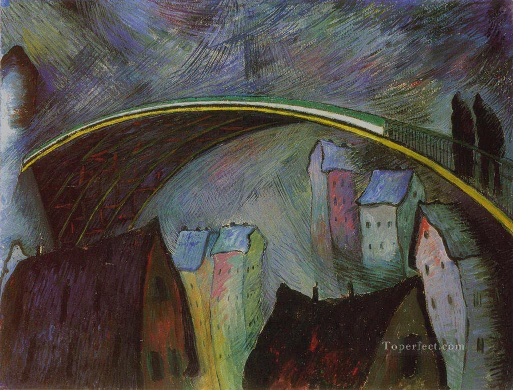 on bridge Marianne von Werefkin Expressionism Oil Paintings